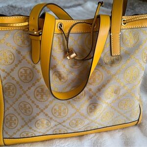 Tory Burch Yellow and Beige Tote